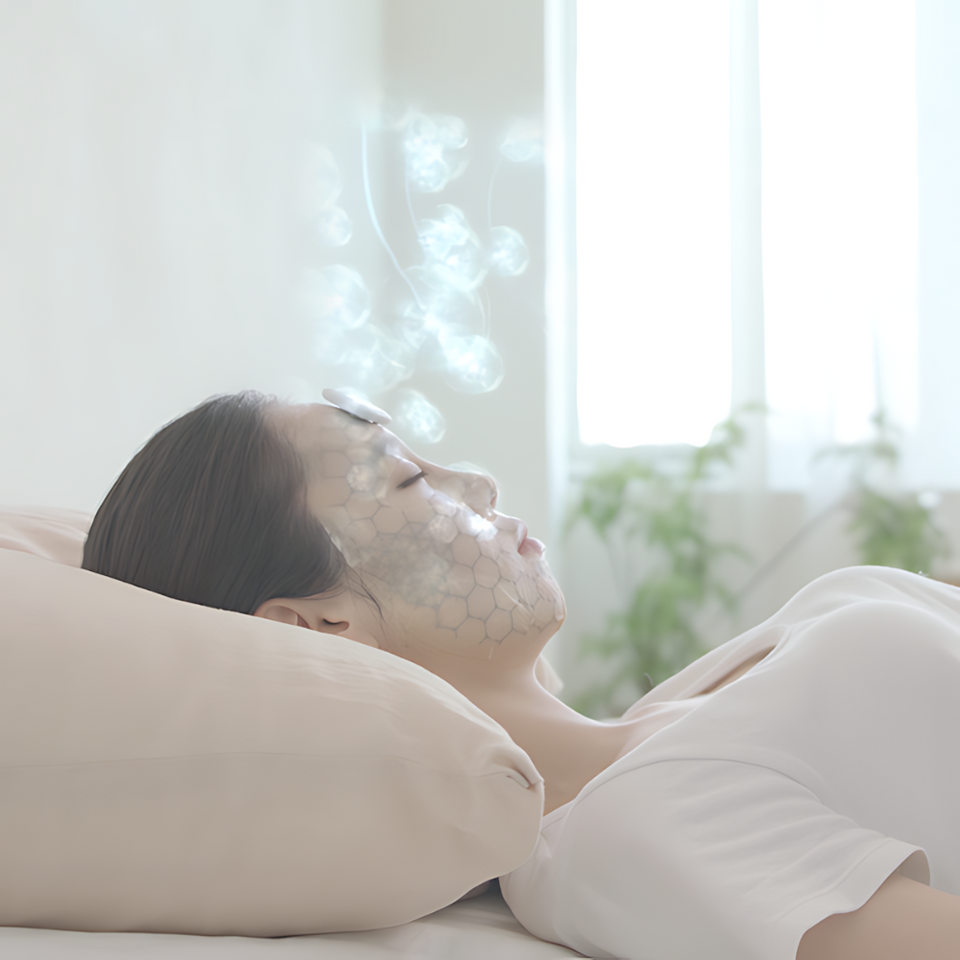 Microcurrent silver mask sheet device with electrodes