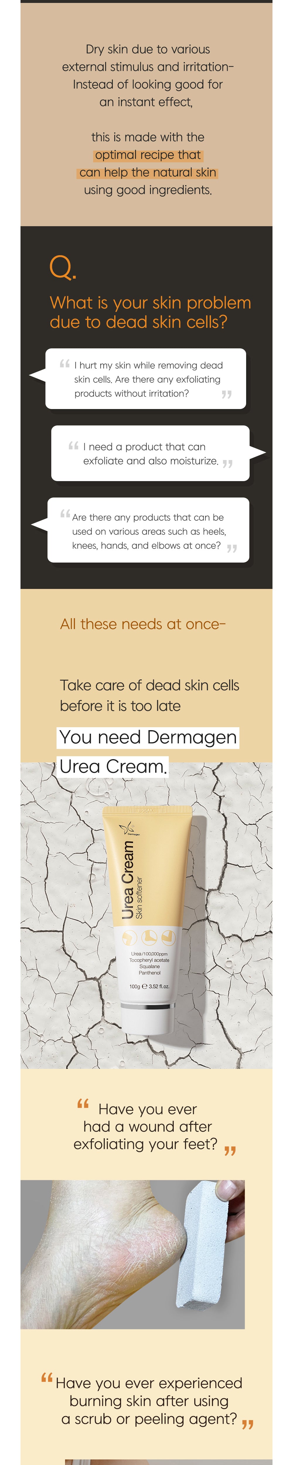 Dermagen Urea Cream 10% - Intensive Moisturizing Cream (100g)