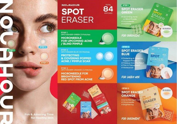 NOLAHOUR Spot Eraser 3-Step System (84 Patches)