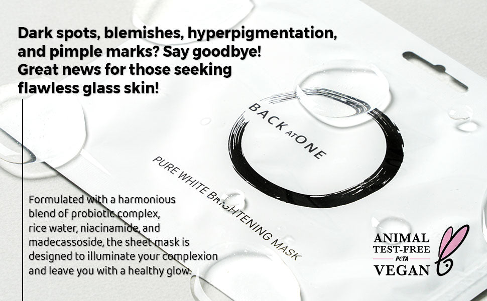 BACK AT ONE: Pure White Brightening Mask